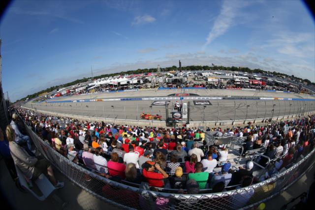 Track activity heats up during the ABC Supply Wisconsin 250 at the Milwaukee Mile -- Photo by: Chris Jones