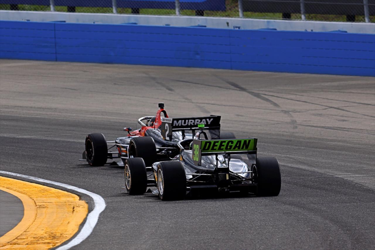 Hailie Deegan and Sebastian Murray - INDY NXT by Firestone at the Milwaukee Mile - By: Paul Hurley -- Photo by: Paul Hurley