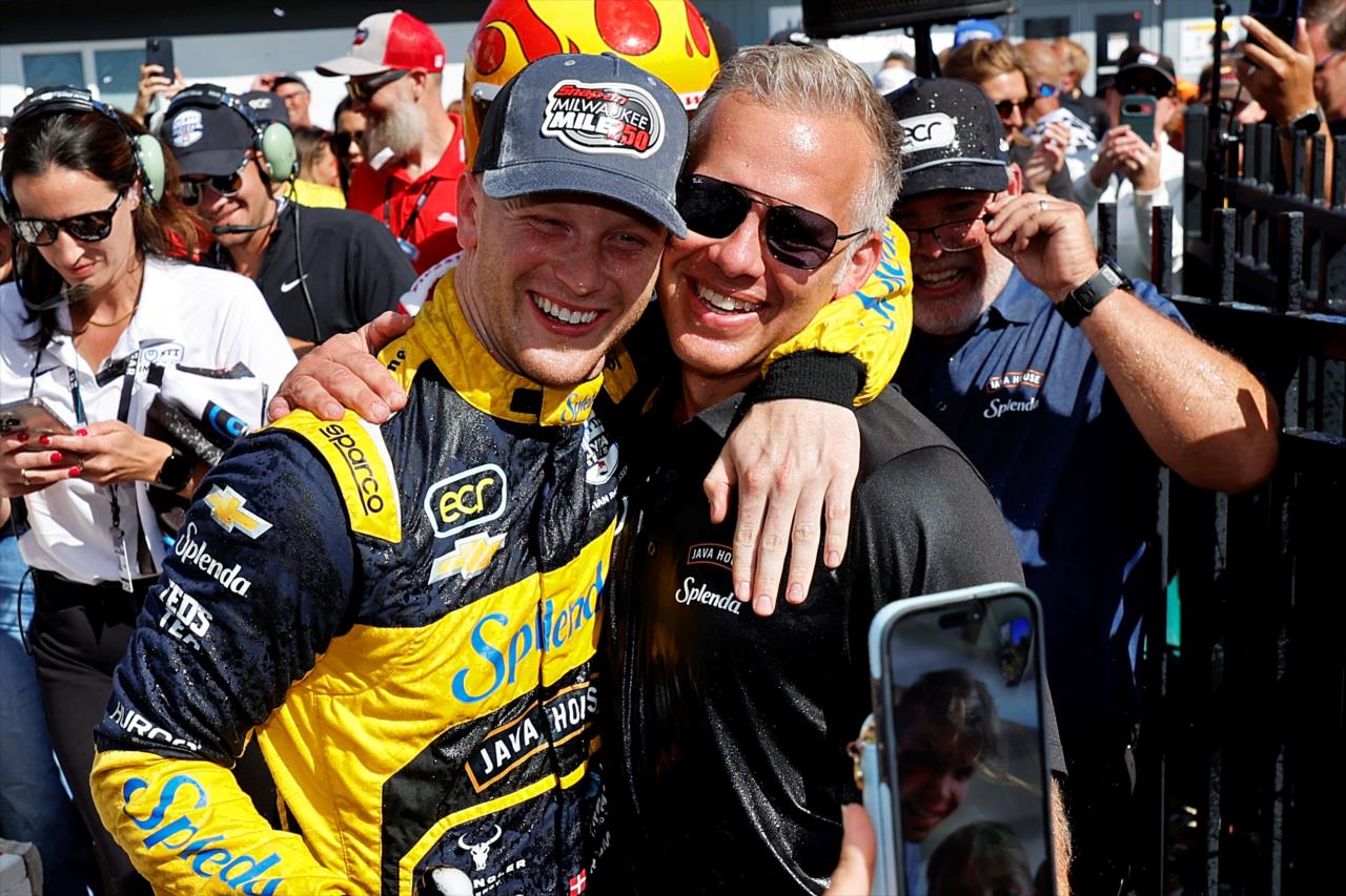 Christian Rasmussen and Ed Carpenter - Snap-On Milwaukee Mile 250 - By: Paul Hurley -- Photo by: Paul Hurley