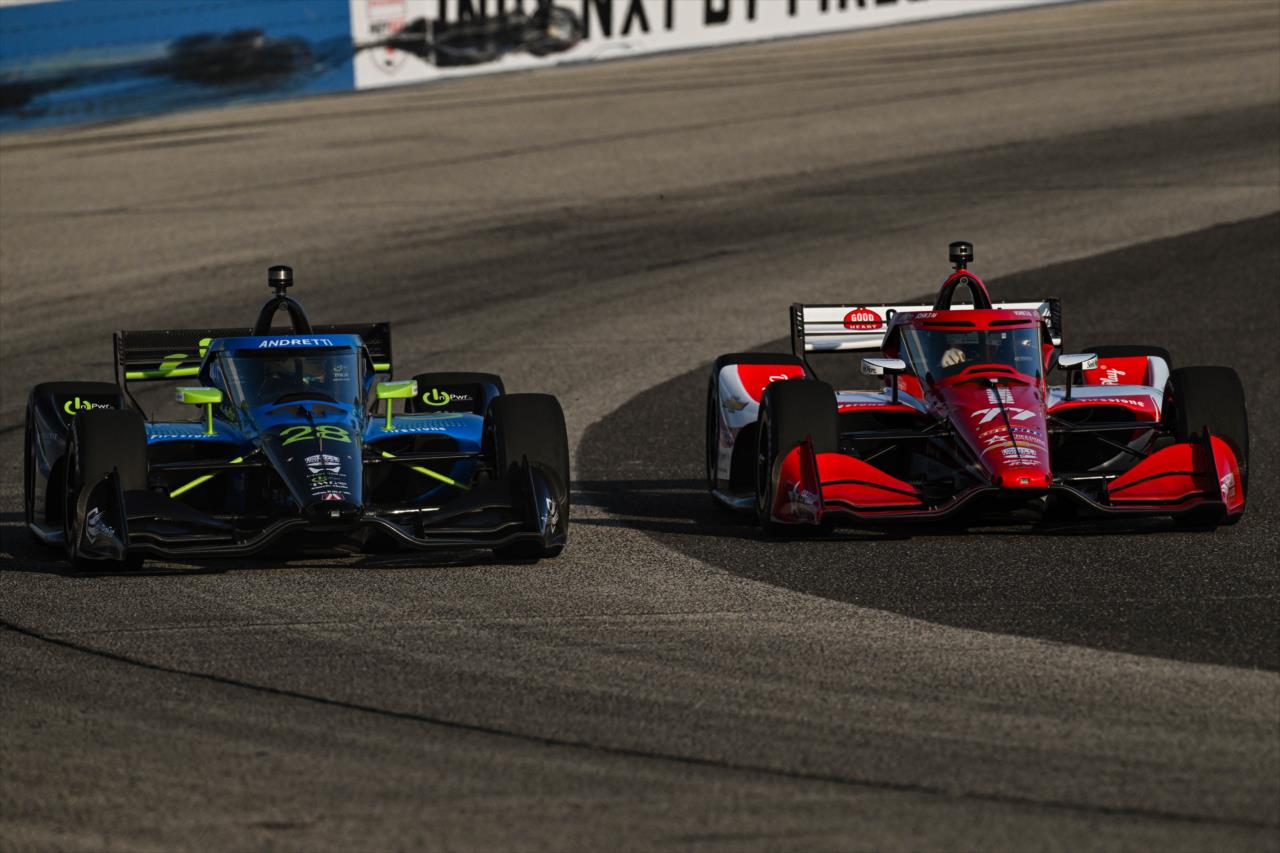 Marcus Ericsson and Sting Ray Robb - Snap-On Makers and Fixers 250 at the Milwaukee Mile - By: James Black -- Photo by: James  Black