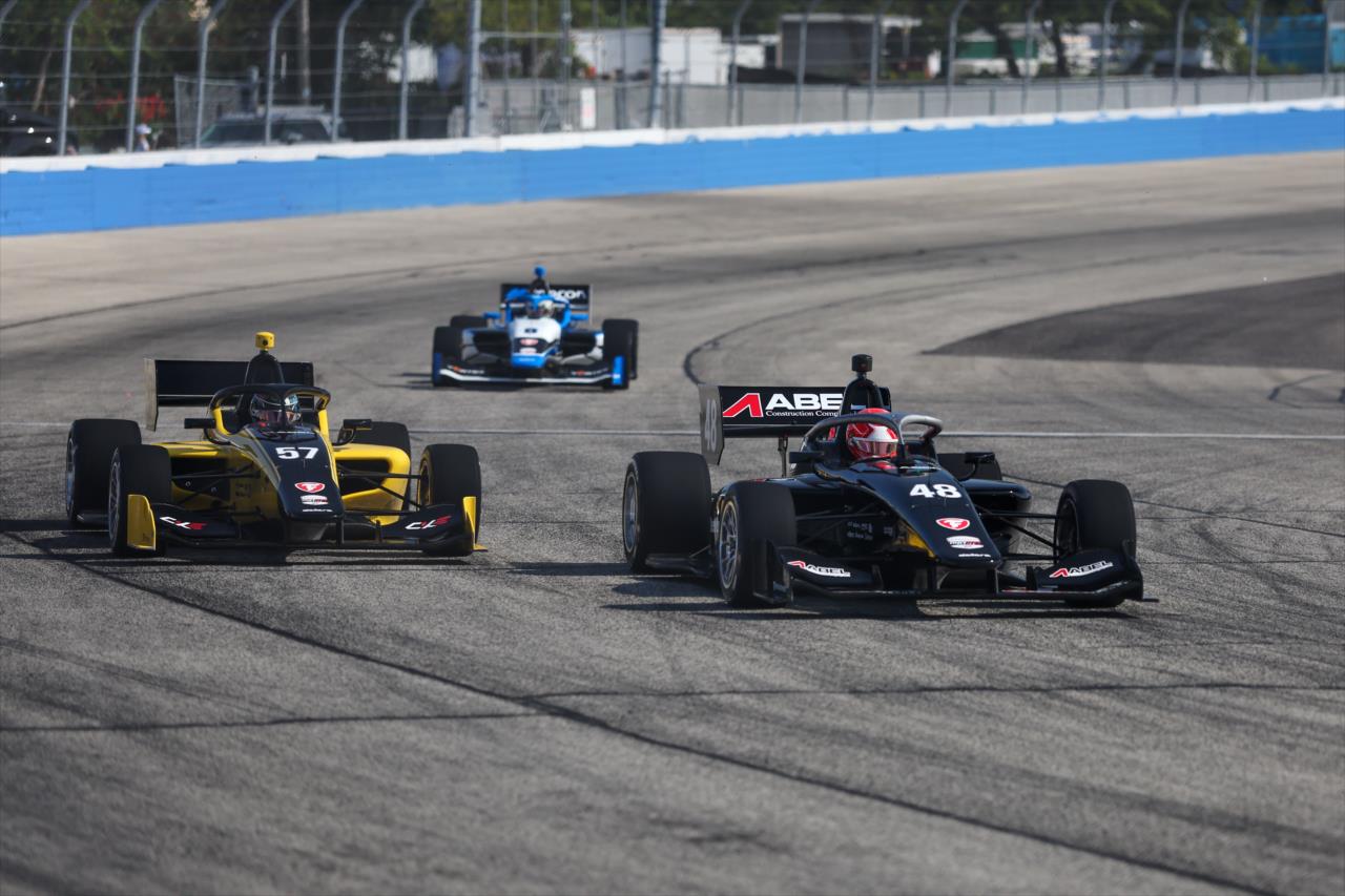 Colin Kaminsky and Jacob Abel - INDY NXT by Firestone at Milwaukee Mile - By: Chris Owens -- Photo by: Chris Owens