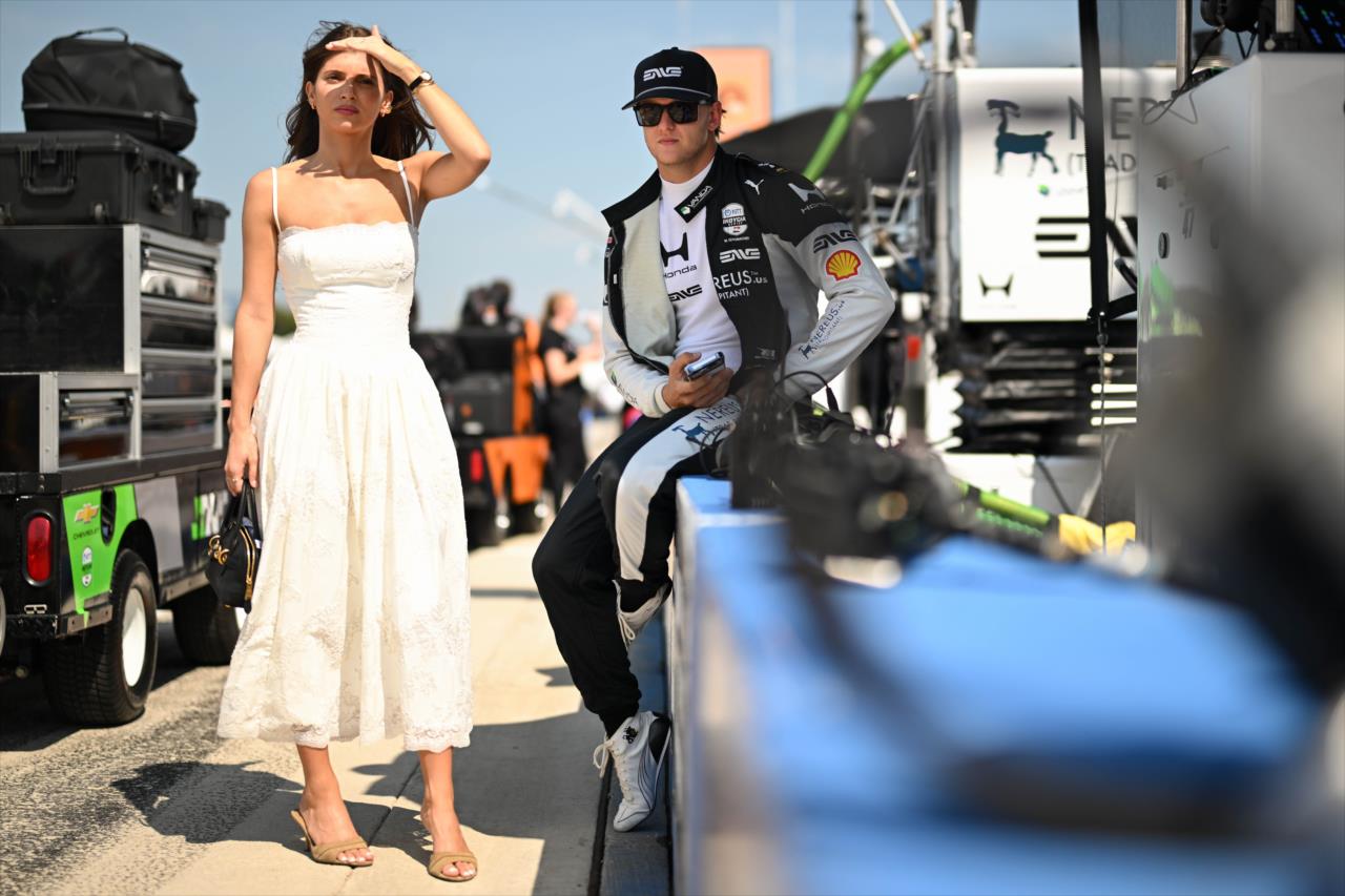 Mick Schumacher and Clara Ramos - Snap-On Makers and Fixers 250 and Snap-on Milwaukee Mile 250 at the Milwaukee Mile - By: James Black -- Photo by: James  Black