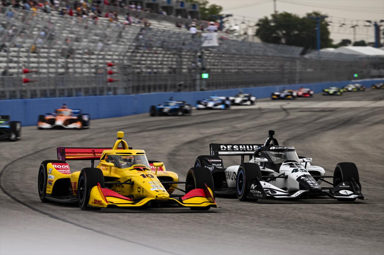 Alex Palou and Louis Foster - Snap-On Makers and Fixers 250 and Snap-on Milwaukee Mile 250 at the Milwaukee Mile - By: James Black -- Photo by: James  Black