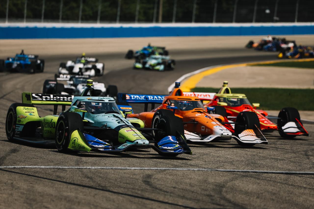 Christian Rasmussen, Scott Dixon and David Malukas - Snap-on Milwaukee Mile 250 at the Milwaukee Mile - By: Joe Skibinski -- Photo by: Joe Skibinski