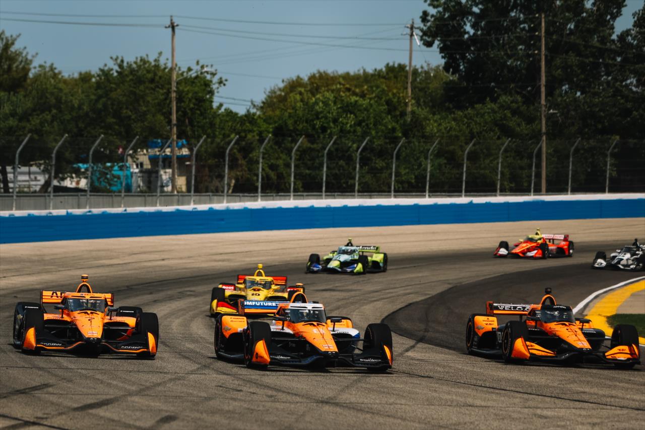 Pato O'Ward, Nolan Siegel and Christian Lundgaard - Snap-on Milwaukee Mile 250 at the Milwaukee Mile - By: Joe Skibinski -- Photo by: Joe Skibinski