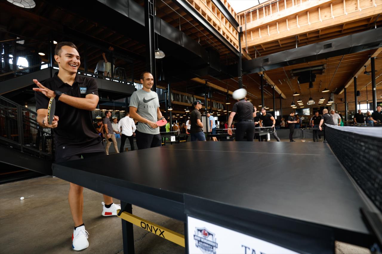 Alex Palou - Josef Newgarden's Celebrity Ping Pong Challenge - By: Joe Skibinski -- Photo by: Joe Skibinski