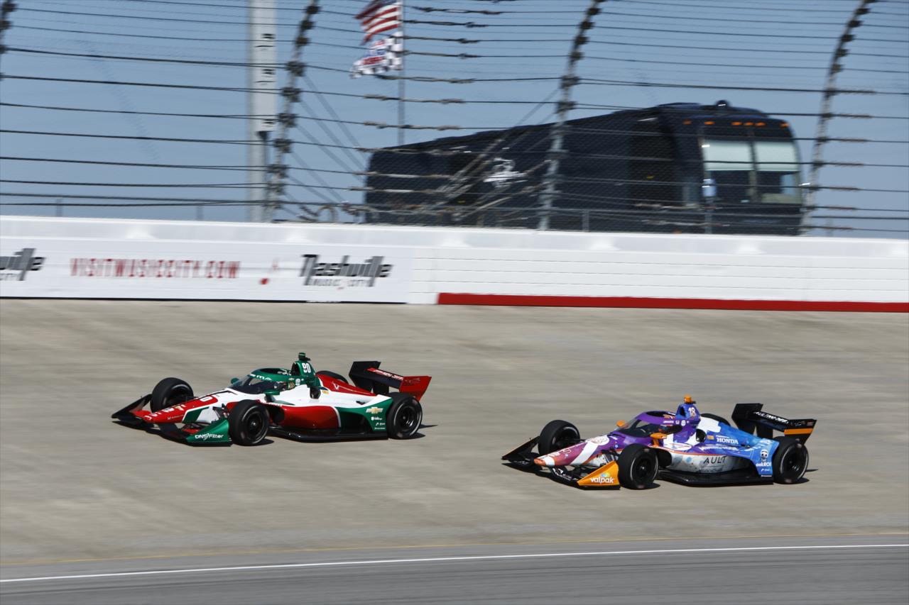 Callum Ilott and Rinus VeeKay - Borchetta Bourbon Music City Grand Prix - By: Chris Jones -- Photo by: Chris Jones
