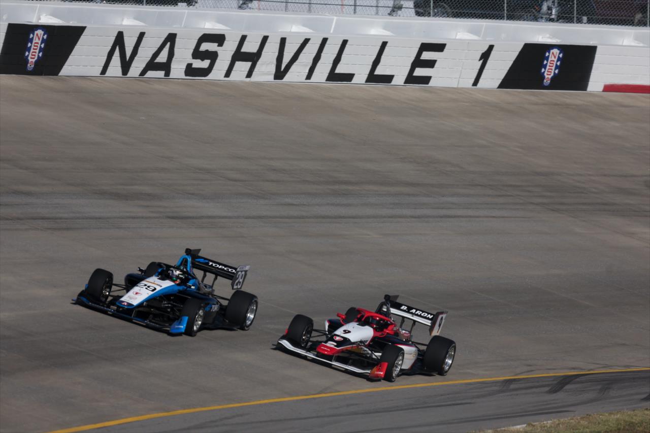 James Roe and Bryce Aron - INDY NXT by Firestone Music City Grand Prix - By: Chris Owens -- Photo by: Chris Owens