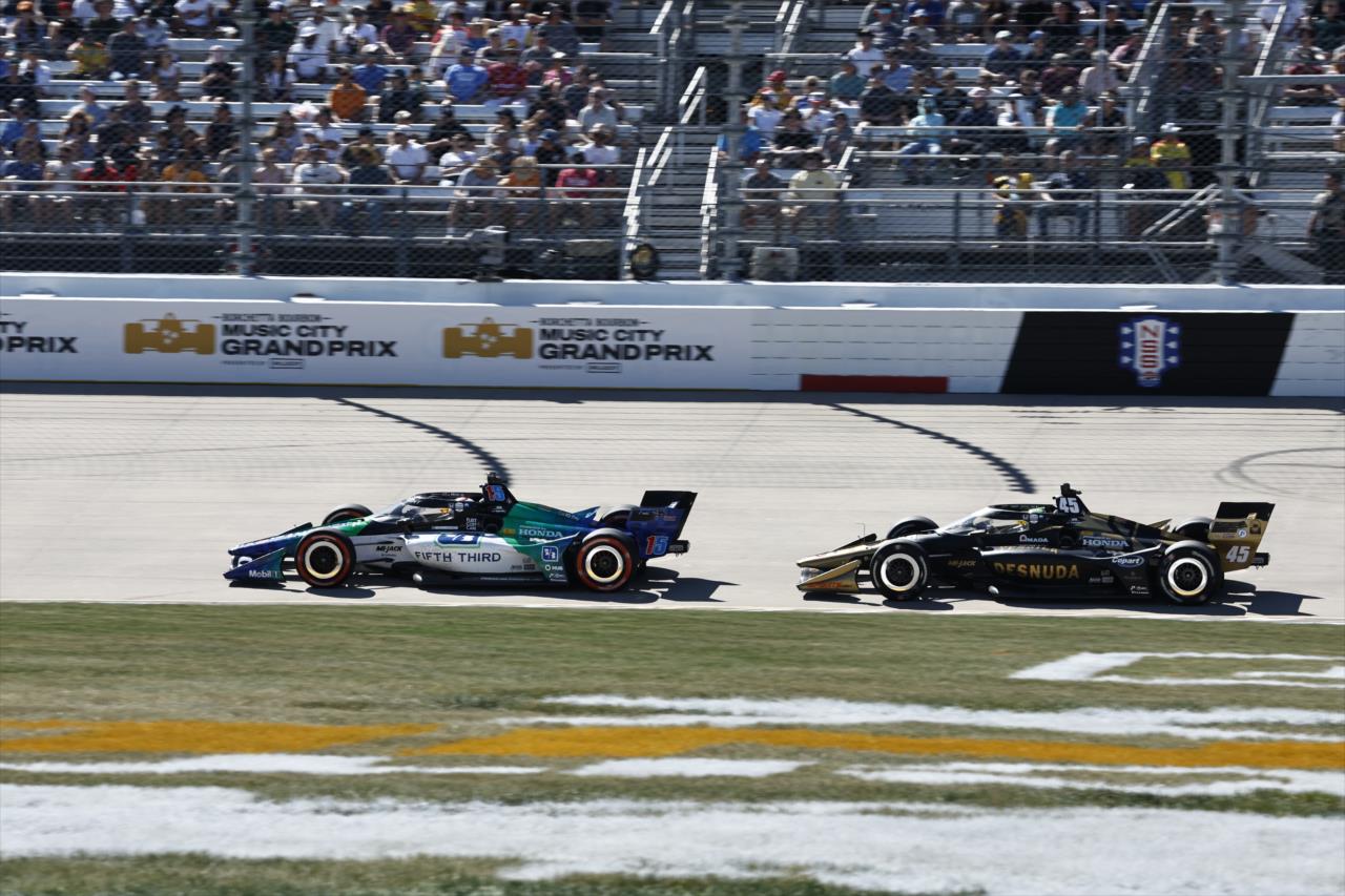 Graham Rahal and Louis Foster - Borchetta Bourbon Music City Grand Prix - By: Chris Jones -- Photo by: Chris Jones