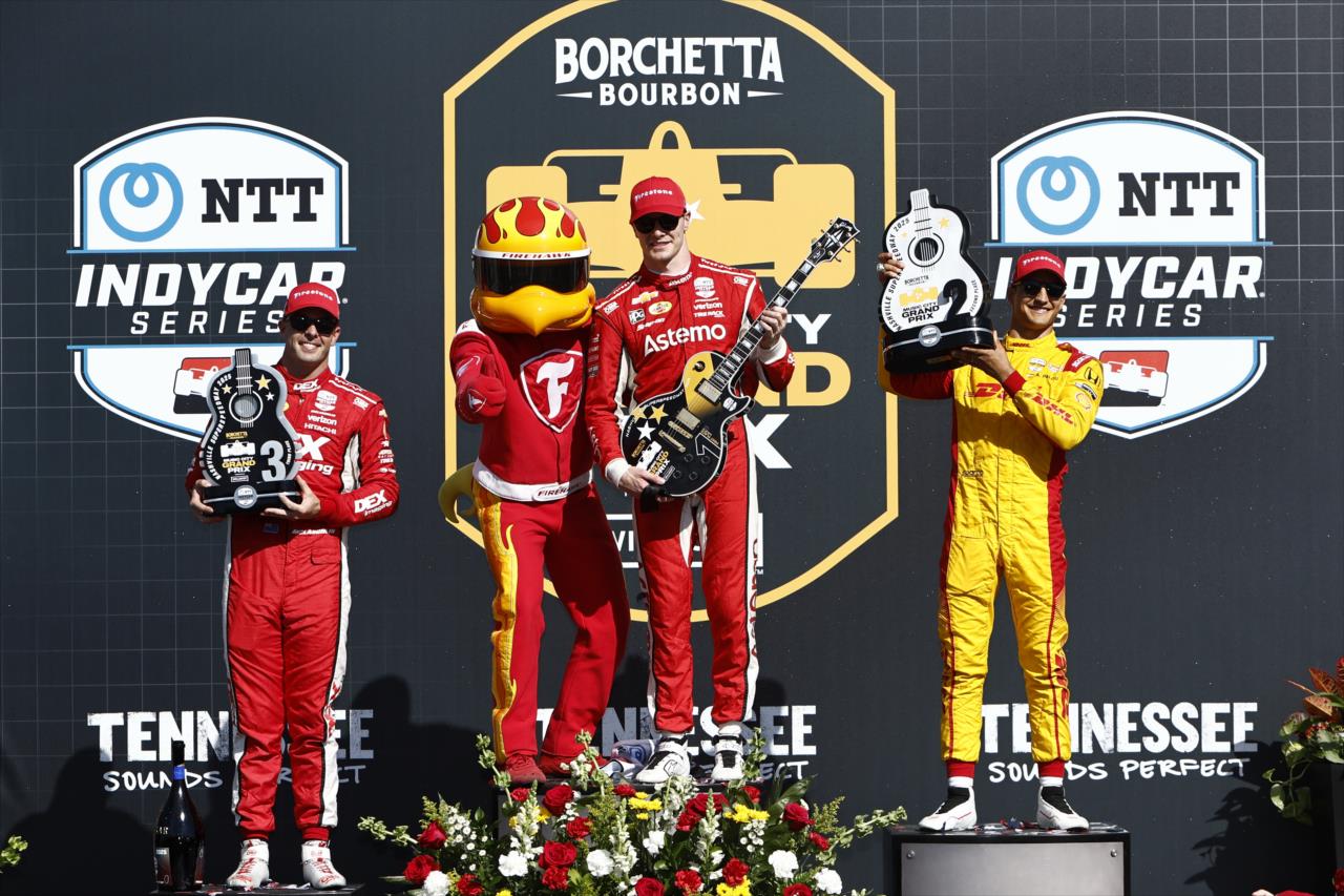 Scott McLaughlin, Firehawk, Josef Newgarden and Alex Palou - Borchetta Bourbon Music City Grand Prix - By: Chris Jones -- Photo by: Chris Jones