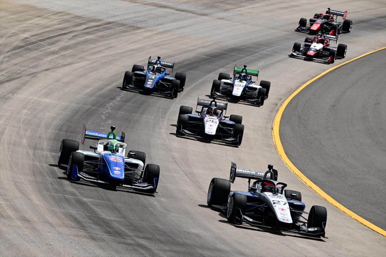 Caio Collet and Salvador de Alba - INDY NXT by Firestone Music City Grand Prix - By: James Black -- Photo by: James  Black