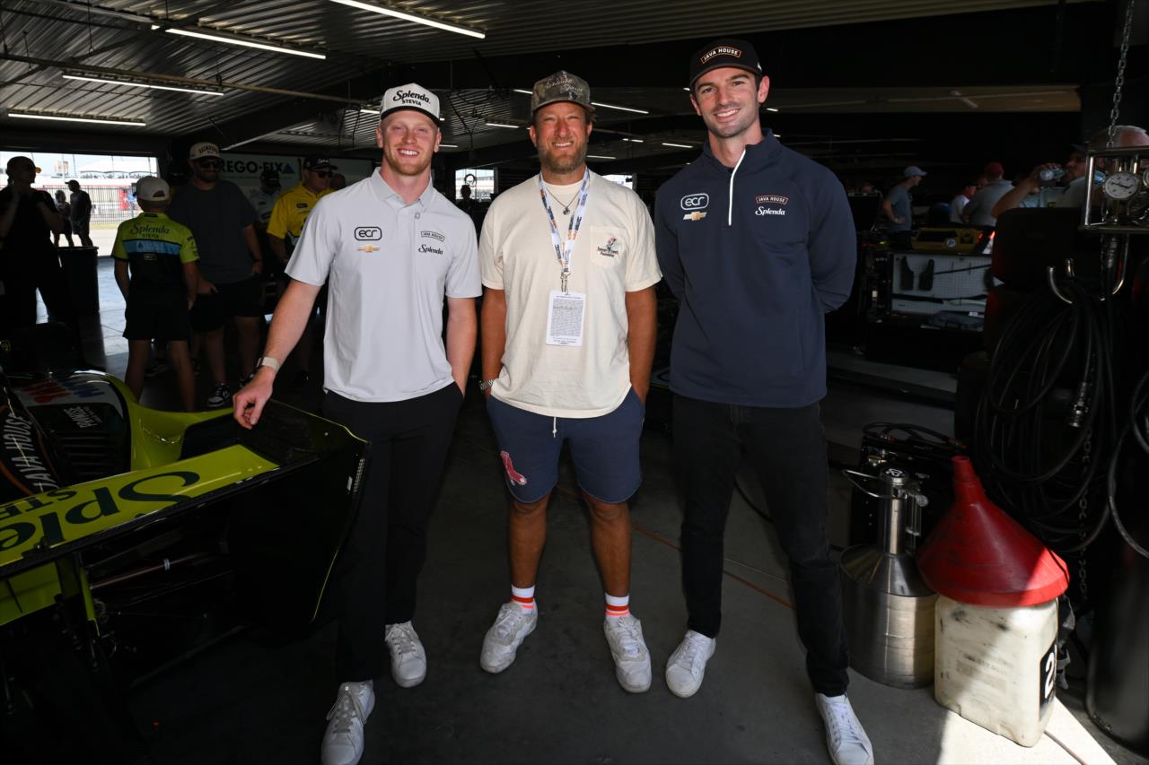 Christian Rasmussen, Dave Portnoy and Alexander Rossi - Borchetta Bourbon Music City Grand Prix - By: James Black -- Photo by: James  Black