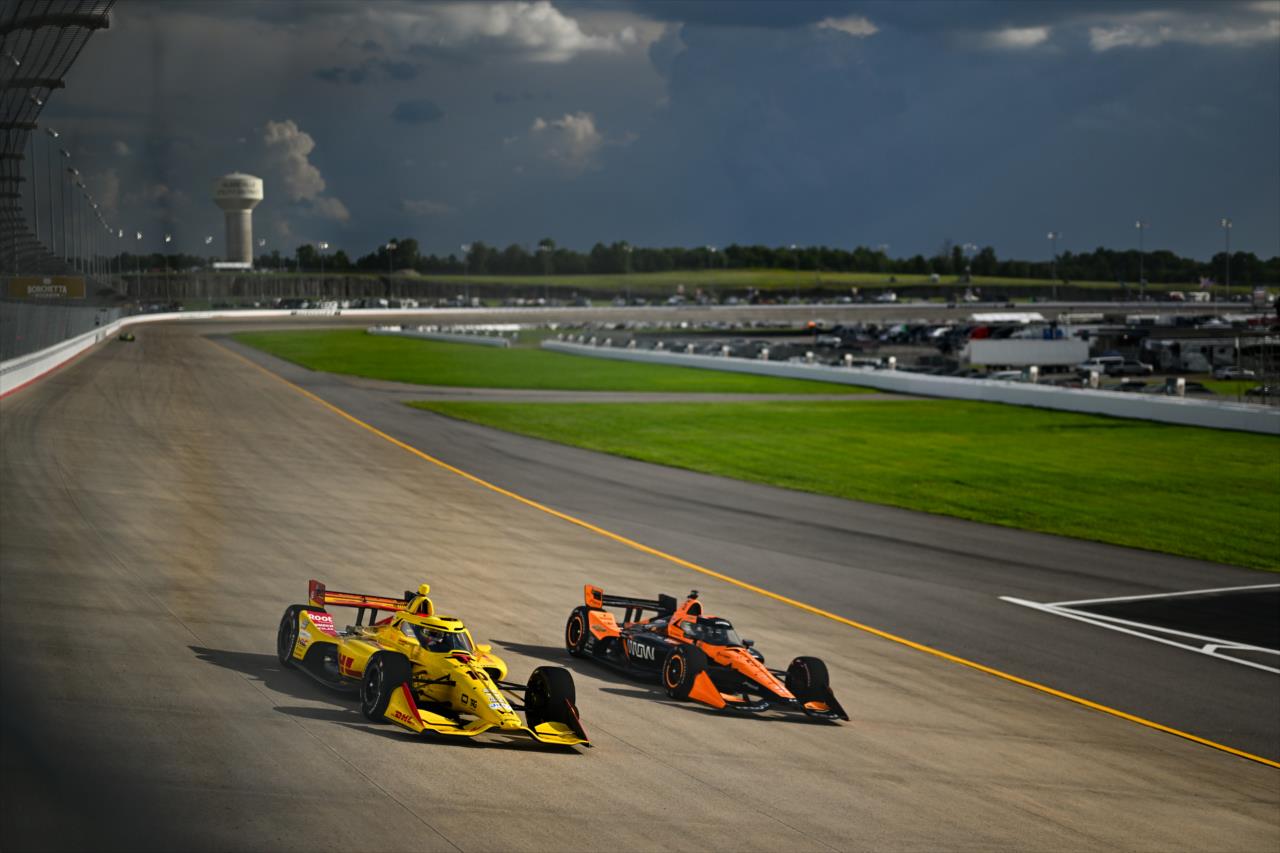 Alex Palou and Pato O'Ward - Borchetta Bourbon Music City Grand Prix presented by OnlyBulls - By: James Black -- Photo by: James  Black