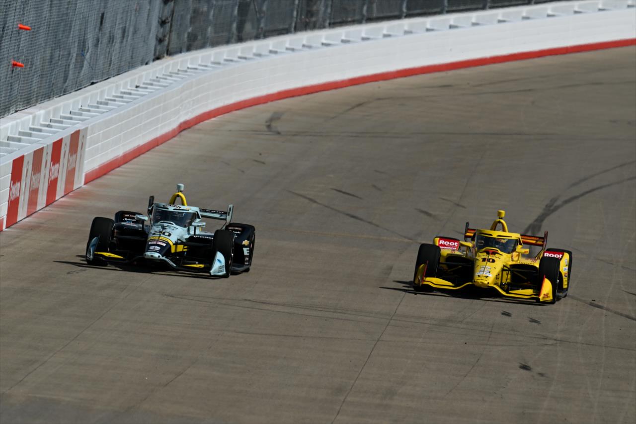 Alexander Rossi and Alex Palou - Borchetta Bourbon Music City Grand Prix presented by OnlyBulls - By: James Black -- Photo by: James  Black
