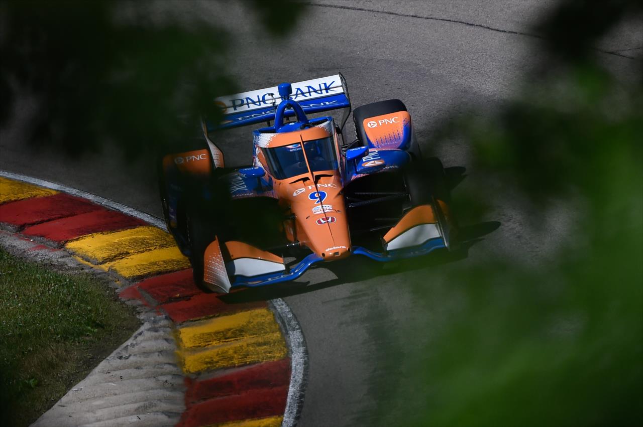 Scott Dixon on Day 1 of the REV Group Grand Prix at Road America Saturday, July 11, 2020 -- Photo by: Chris Owens