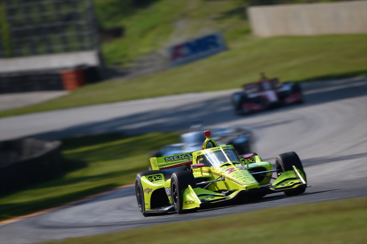Simon Pagenaud on track for the REV Group Grand Prix Race 1 at Road America Saturday, July 11, 2020 -- Photo by: Chris Owens