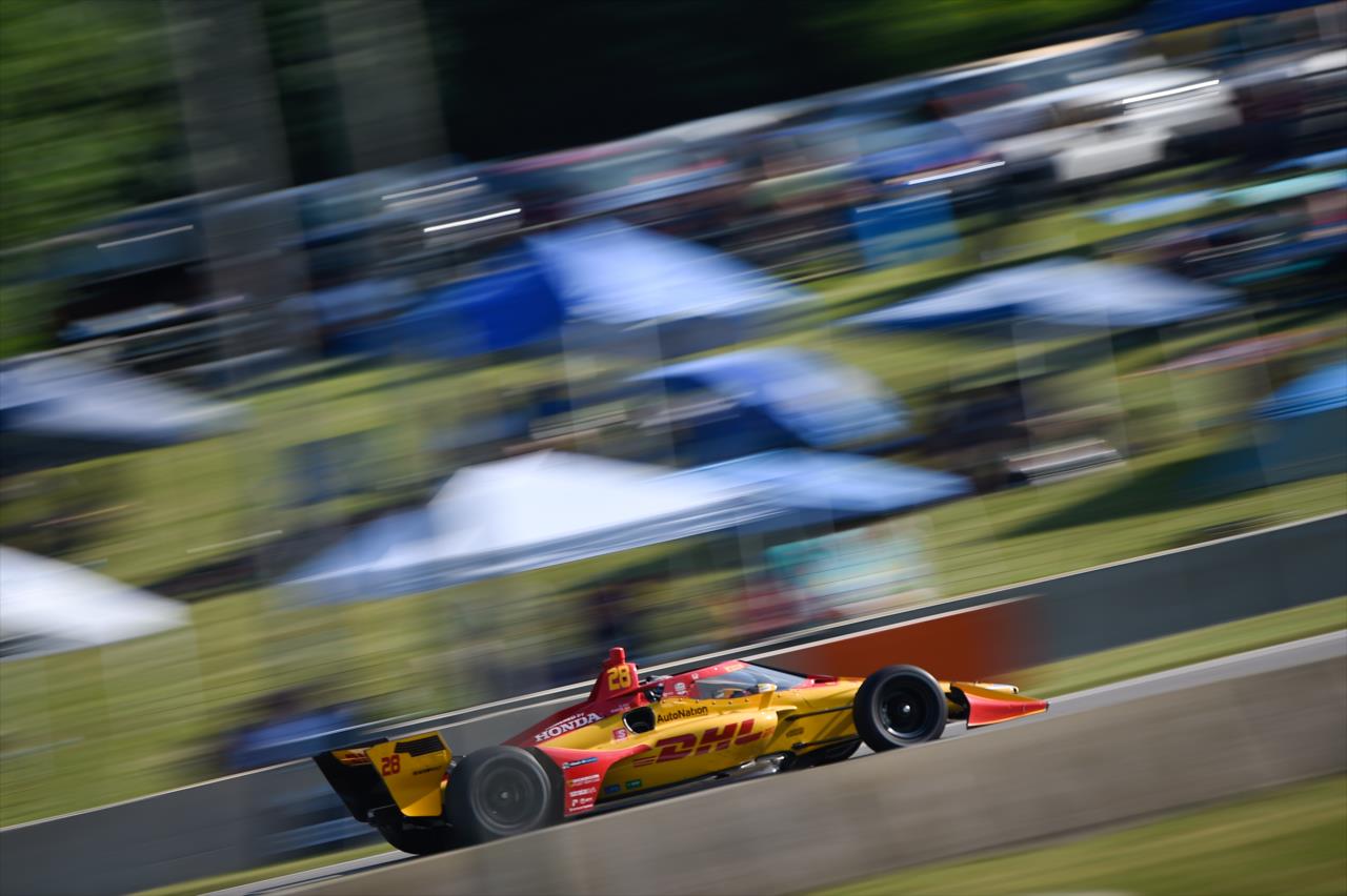 Ryan Hunter-Reay on track for the REV Group Grand Prix Race 1 at Road America Saturday, July 11, 2020 -- Photo by: Chris Owens