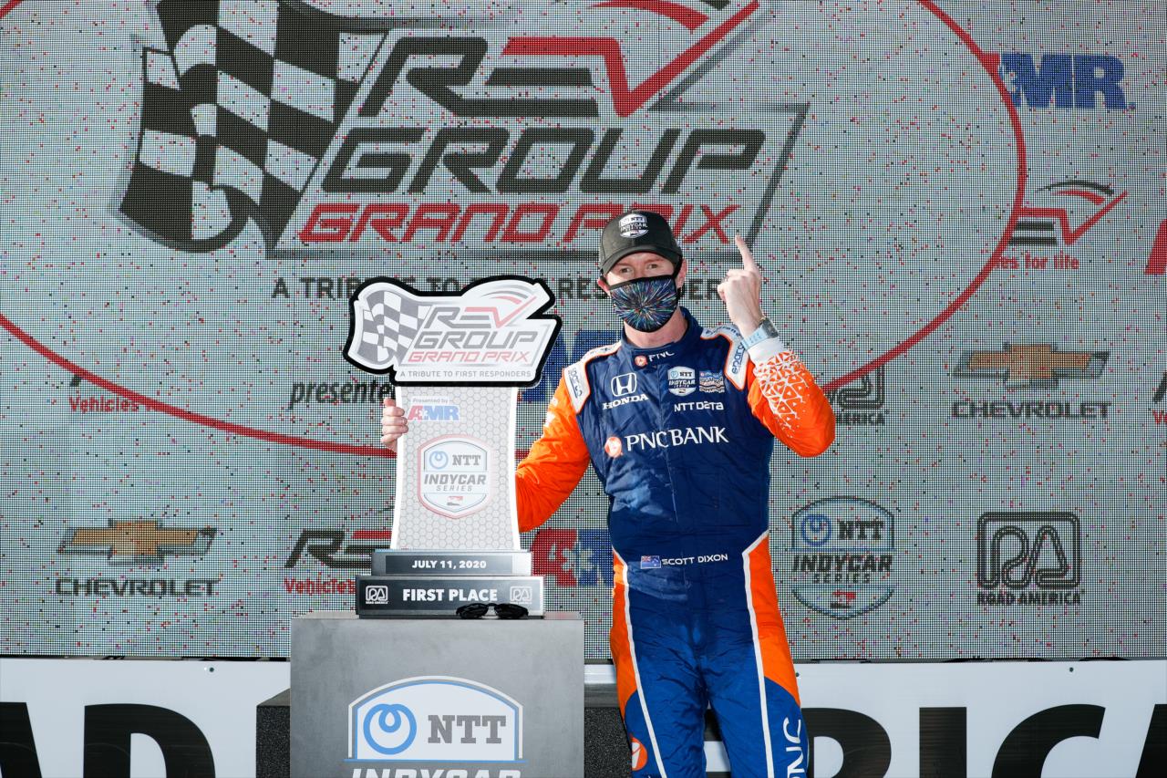 Scott Dixon wins the REV Group Grand Prix Race 1 at Road America Saturday, July 11, 2020 -- Photo by: Chris Owens