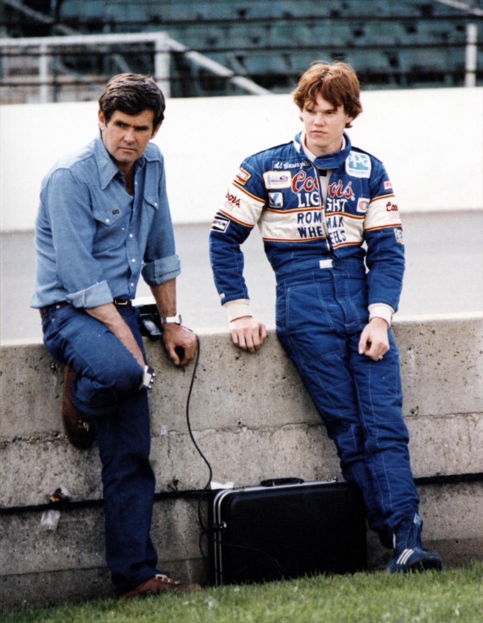 Al Unser with his son Al Unser Jr. in 1983.