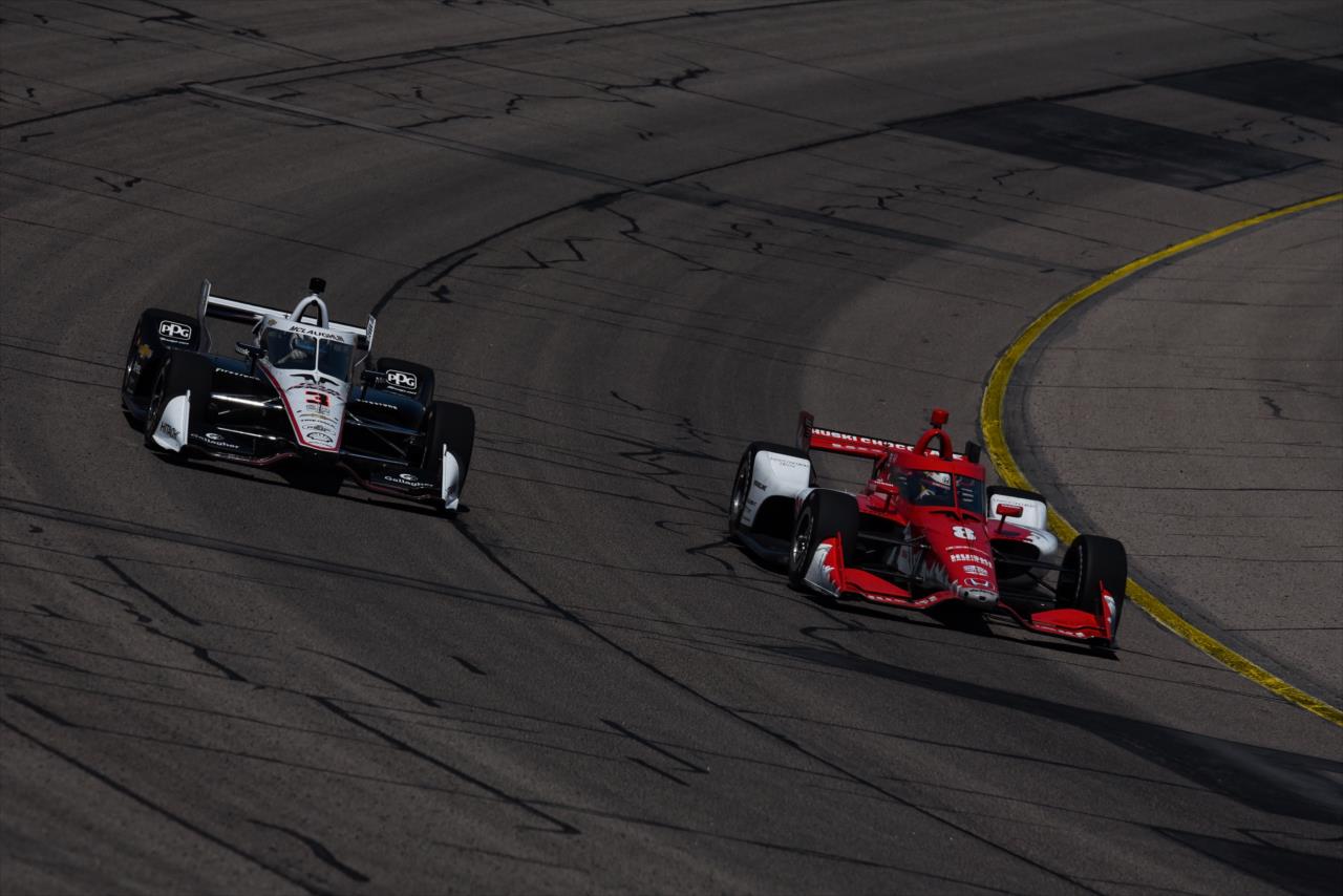 Scott McLaughlin and Marcus Ericsson - Iowa Speedway Test - By: James Black -- Photo by: James  Black