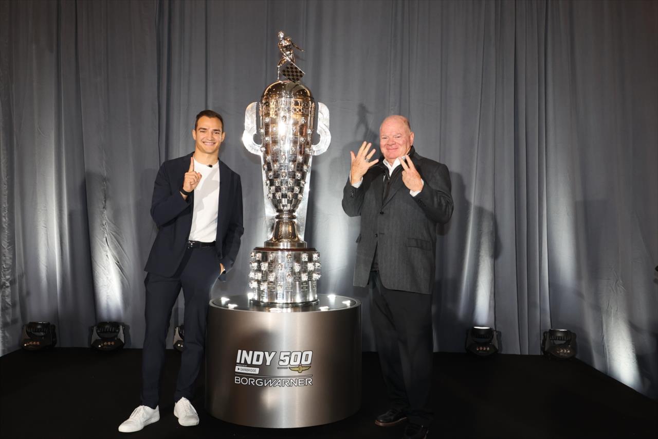 Alex Palou's Likeness Unveiled on Borg-Warner Trophy - Photo by: Chris Owens -- Photo by: Chris Owens