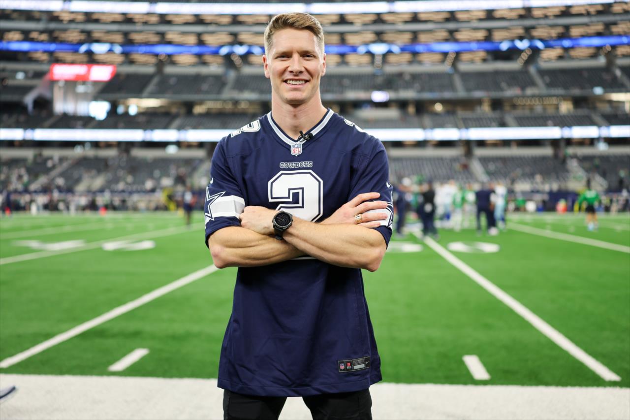 Josef Newgarden at Cowboys–Eagles - Photo By: Chris Owens -- Photo by: Chris Owens