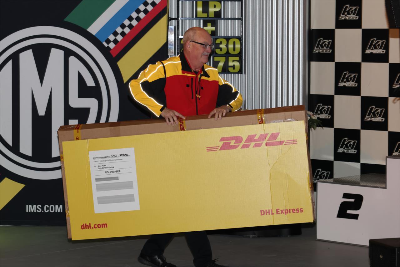 Alex Palou Unveils 110th Indianapolis 500 Ticket - Photo By: Chris Owens -- Photo by: Chris Owens