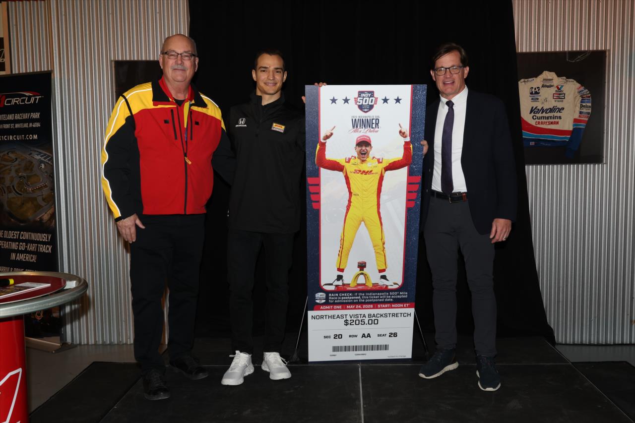 Alex Palou Unveils 110th Indianapolis 500 Ticket - Photo By: Chris Owens -- Photo by: Chris Owens