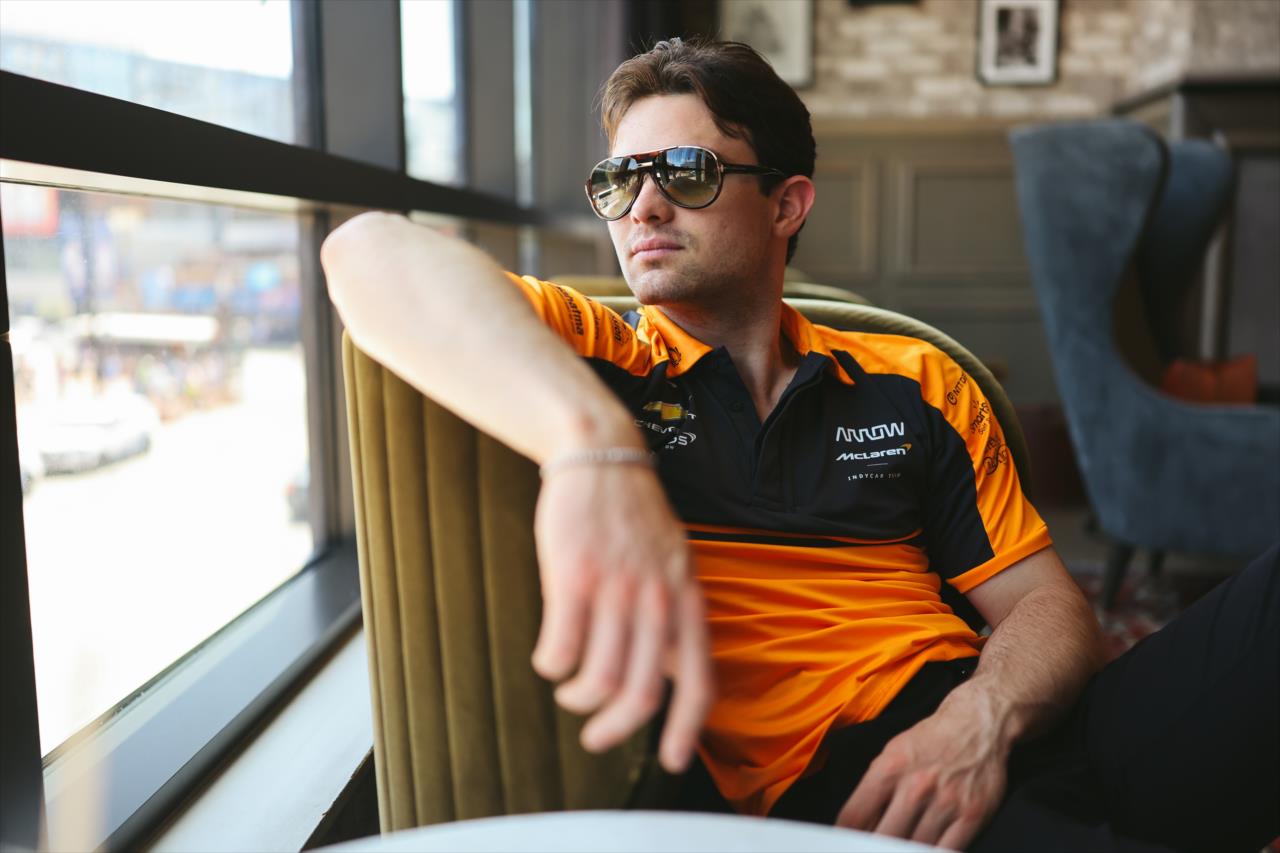 Pato O’Ward Throws First Pitch at Wrigley Field - Photo By: Chris Owens -- Photo by: Chris Owens