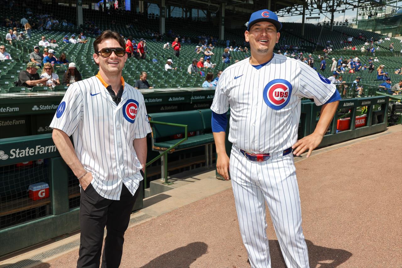 Pato O’Ward Throws First Pitch at Wrigley Field - Photo By: Chris Owens -- Photo by: Chris Owens