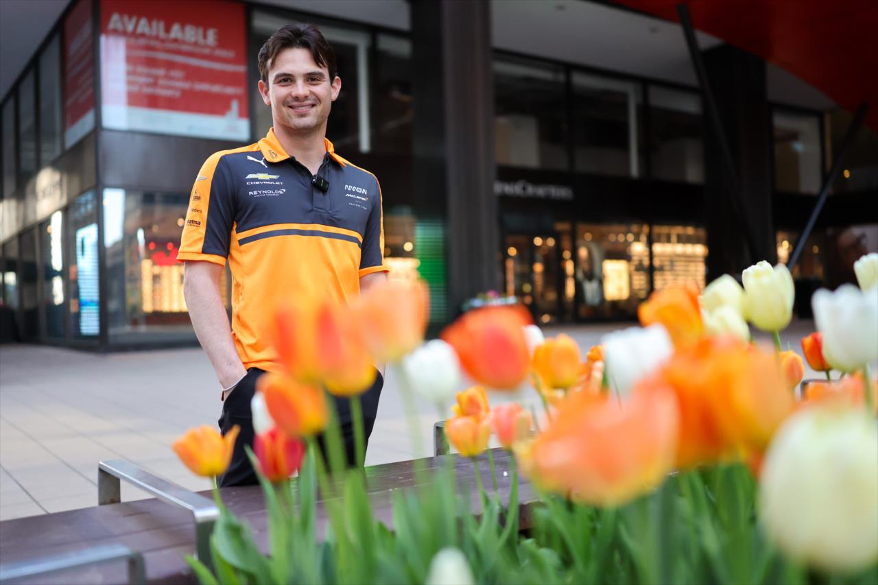 Pato O’Ward Throws First Pitch at Wrigley Field - Photo By: Chris Owens -- Photo by: Chris Owens