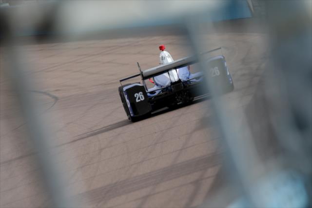Takuma Sato sets up for Turn 3 during the Phoenix Open Test at Phoenix International Raceway -- Photo by: Joe Skibinski