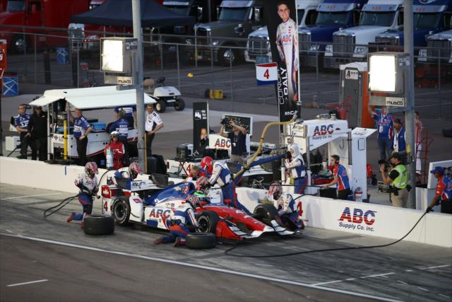 Conor Daly comes in for tires and fuel on pit lane during the Desert Diamond West Valley Phoenix Grand Prix -- Photo by: Chris Jones