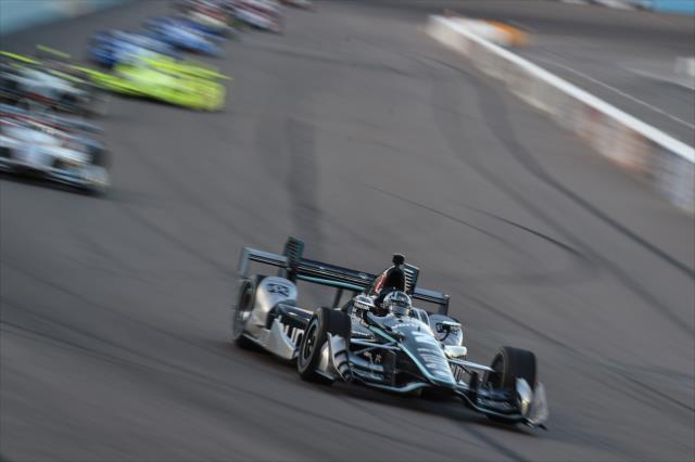Josef Newgarden makes his entrance into Turn 1 during the Desert Diamond West Valley Phoenix Grand Prix -- Photo by: Chris Owens
