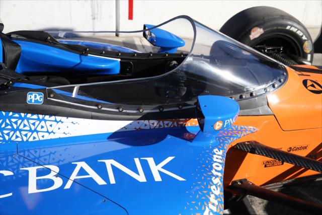 The windscreen on the No. 9 PNC Bank Honda of Scott Dixon prior to its first on-track test at ISM Raceway -- Photo by: Chris Jones
