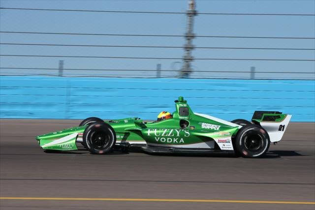 Spencer Pigot on course during the rookie oval test at ISM Raceway -- Photo by: Chris Jones