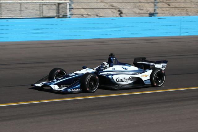 Max Chilton hits the apex of Turn 4 during the afternoon open test session at ISM Raceway -- Photo by: Chris Jones