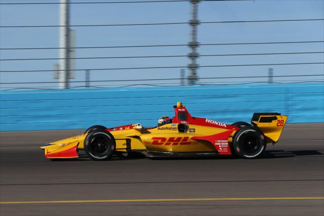 Ryan Hunter-Reay exits Turn 4 during the afternoon open test session at ISM Raceway -- Photo by: Chris Jones
