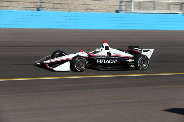 Josef Newgarden hits the apex of Turn 4 during the afternoon open test session at ISM Raceway -- Photo by: Chris Jones