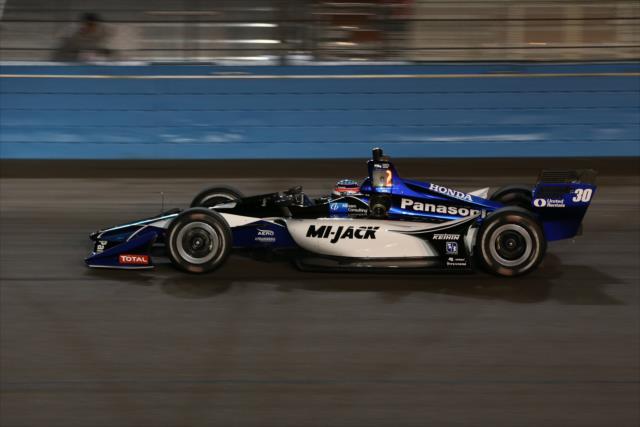 Takuma Sato on course during the evening open test session at ISM Raceway -- Photo by: Chris Jones
