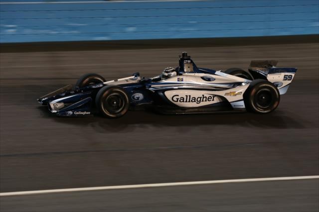 Max Chilton on course during the evening open test session at ISM Raceway -- Photo by: Chris Jones