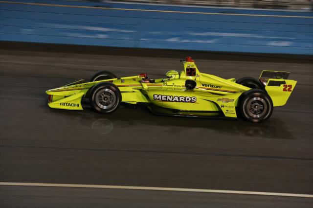 Simon Pagenaud on course during the evening open test session at ISM Raceway -- Photo by: Chris Jones