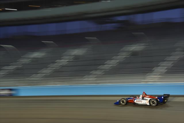 Matheus 'Matt' Leist streaks through Turn 2 during the evening open test session at ISM Raceway -- Photo by: John Cote