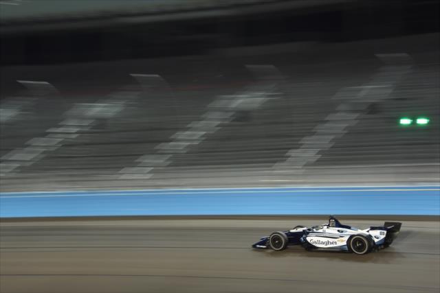 Max Chilton streaks through Turn 2 during the evening open test session at ISM Raceway -- Photo by: John Cote