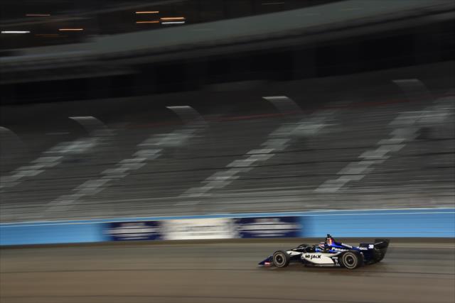 Takuma Sato streaks through Turn 2 during the evening open test session at ISM Raceway -- Photo by: John Cote