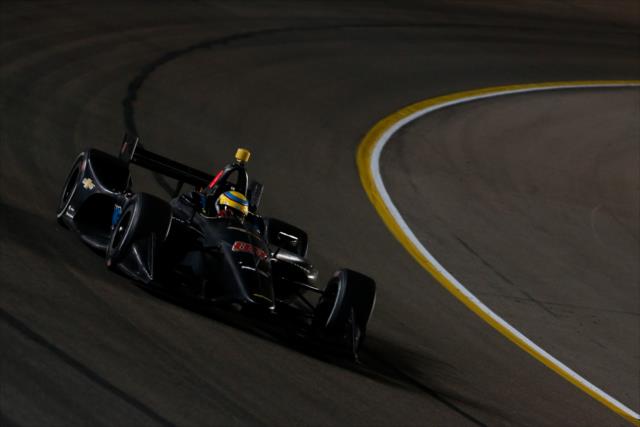 Gabby Chaves sails through Turn 1 during the evening open test session at ISM Raceway -- Photo by: Joe Skibinski
