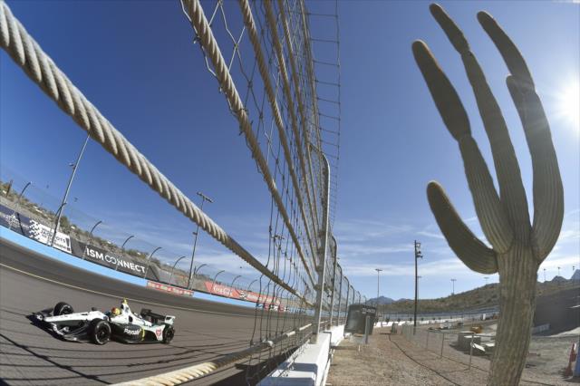 Pietro Fittipaldi rolls down the backstretch during the afternoon open test session at ISM Raceway -- Photo by: Chris Owens
