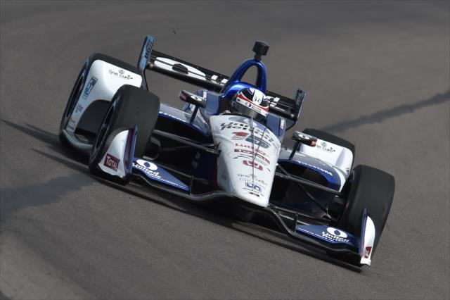 Graham Rahal starts his approach to Turn 1 during the afternoon test session at ISM Raceway -- Photo by: Chris Owens