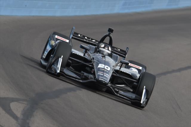 Ed Carpenter dives into Turn 1 during the afternoon test session at ISM Raceway -- Photo by: Chris Owens