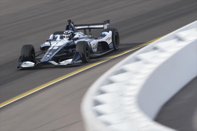 Max Chilton sails through Turn 1 during the afternoon test session at ISM Raceway -- Photo by: Chris Owens